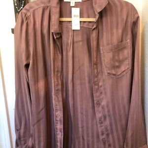 Super cute striped blouse/button down